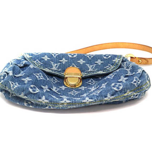 LOUIS VUITTON Mini Pleaty Monogram Denim Blue LV Handbag Bag - Picture 7 of 7